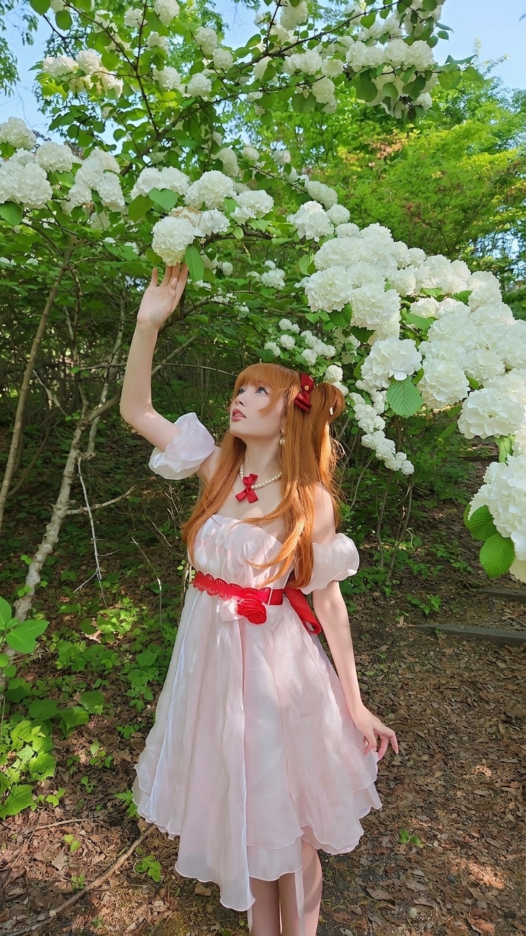 Asuka (flower-girl figure) cosplay. sample cover.